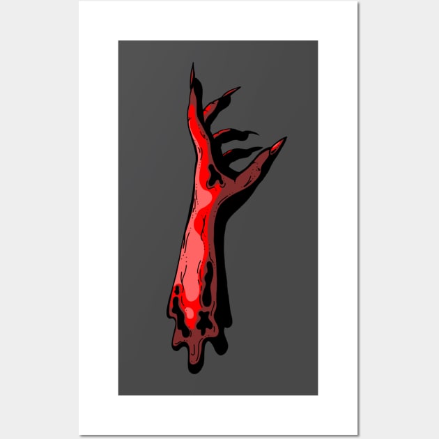 Melting Hand Wall Art by itsgoodjunk